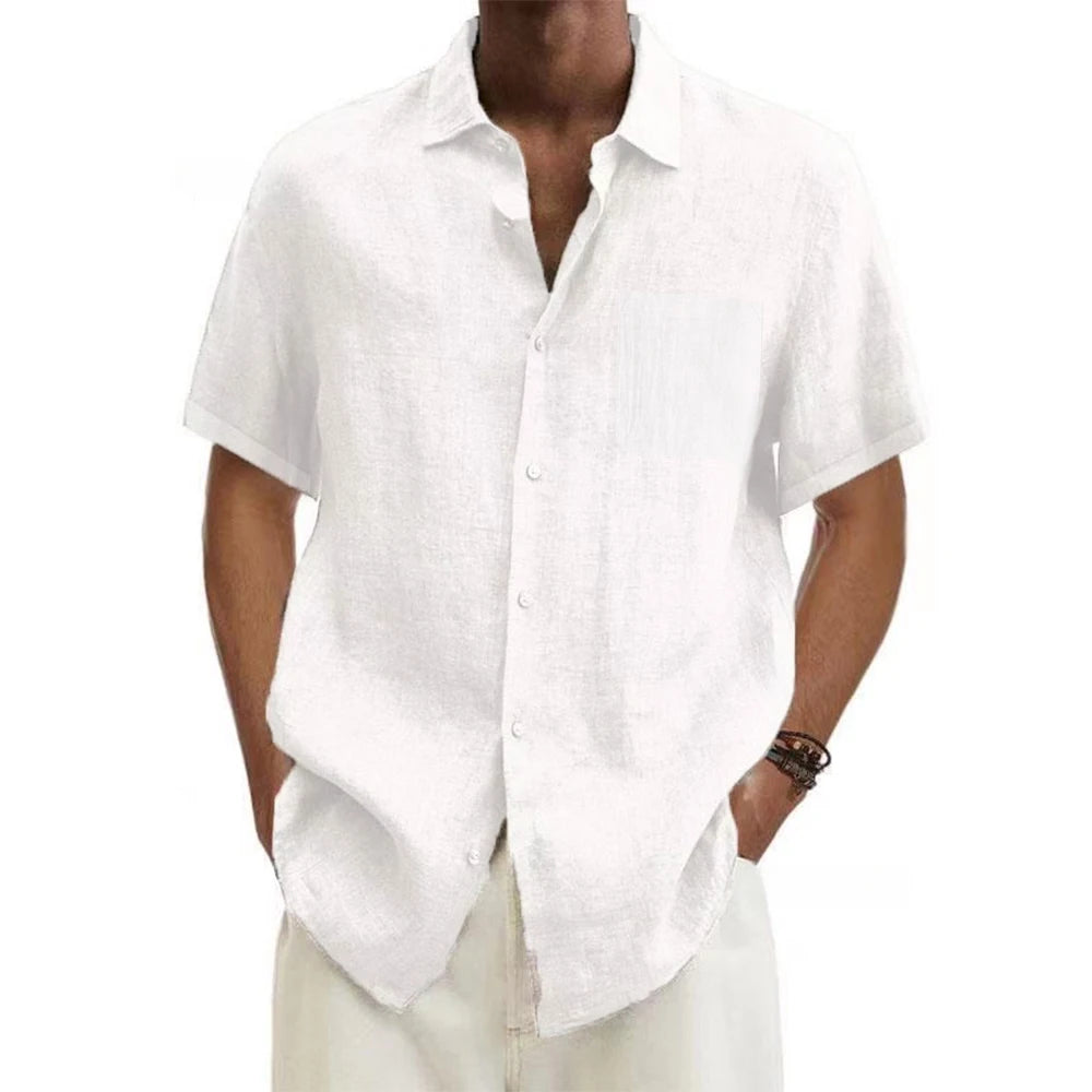 Cotton-Linen Casual Shirt for Men – Lightweight Summer Fit