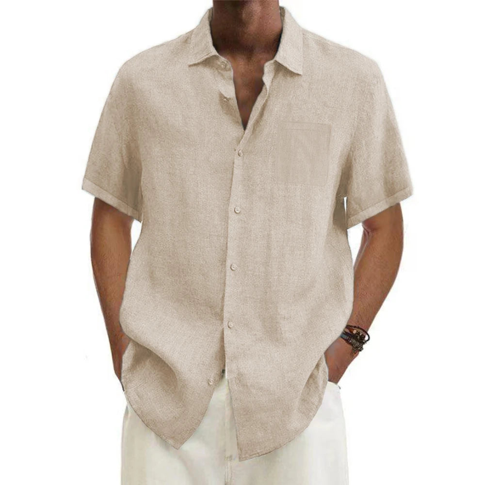Cotton-Linen Casual Shirt for Men – Lightweight Summer Fit