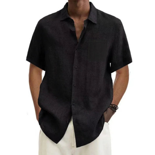 Cotton-Linen Casual Shirt for Men – Lightweight Summer Fit