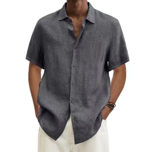 Cotton-Linen Casual Shirt for Men – Lightweight Summer Fit